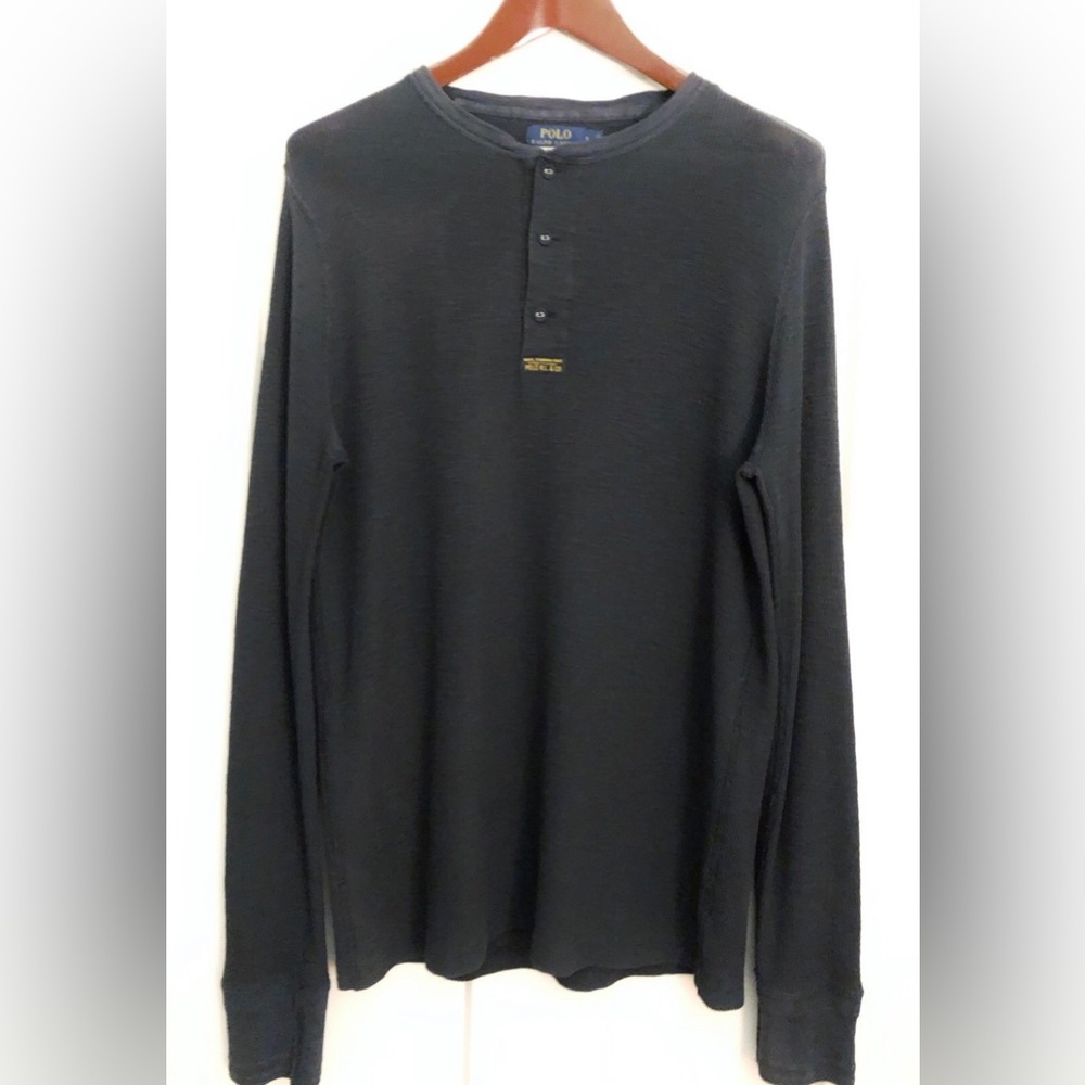 NWOT Polo Ralph Lauren Standard Issue Millitary Thermal Henley Charcoal Large